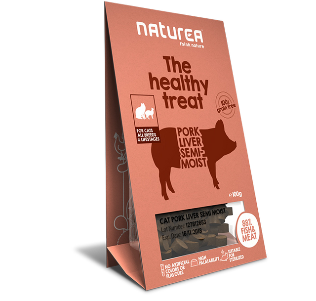 Naturea Kattanammi - Svínalifur Semi-Moist 100g